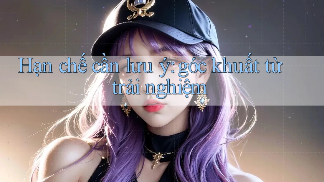 Hạn chế cần lưu ý: góc khuất từ trải nghiệm Hạn chế cần lưu ý: góc khuất từ trải nghiệm